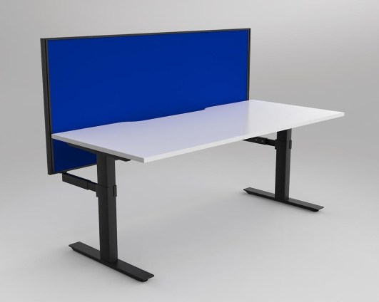 Agile Fixed Height Straight Desk Black White